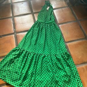 Green Polka Dot Kids Dress